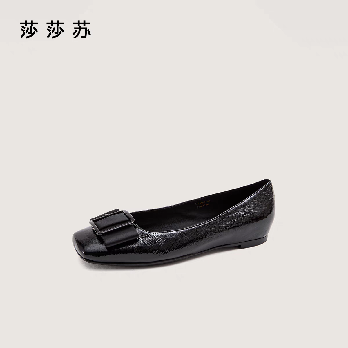 [安娜公主]莎莎苏2025秋新款软底方扣蝴蝶结浅口单鞋女ZA65502-10