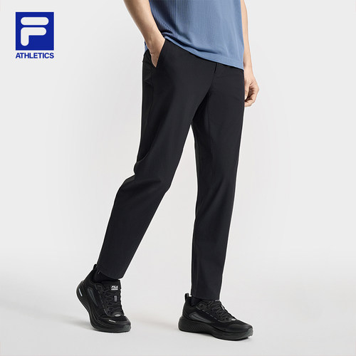 FILA 斐乐男士梭织长裤25夏季基础防晒跑步健身运动裤A11M521801F
