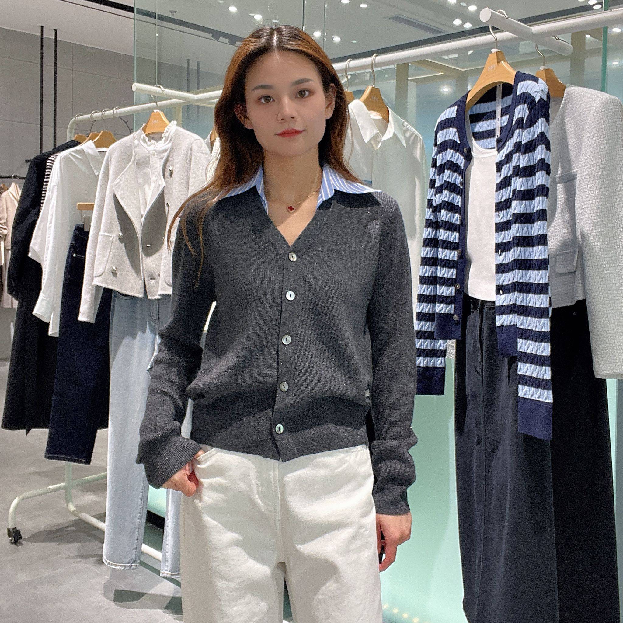 麦檬女士简约时尚针织衫5FA132891图片