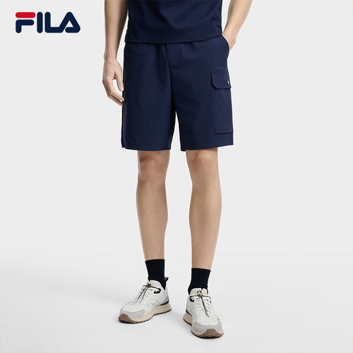 FILA 斐乐官方男士梭织五分裤2026夏季新款工装短裤F11M628806F