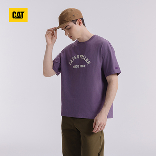 CAT卡特25夏季男士户外复古经典落肩袖宽松T恤商场同款