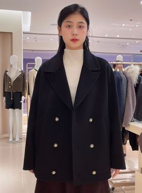 玖姿 女士优雅宽松毛呢外套JWDD72203