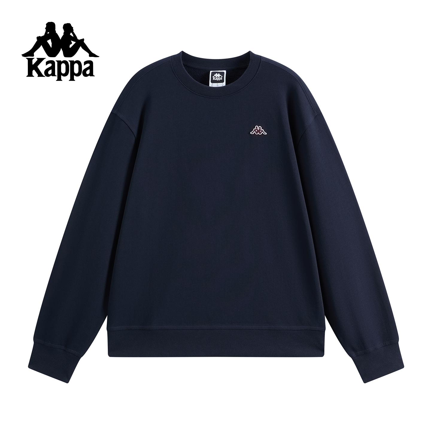 Kappa卡帕男装2025舒适纯棉圆领针织套头衫K0F72WT20