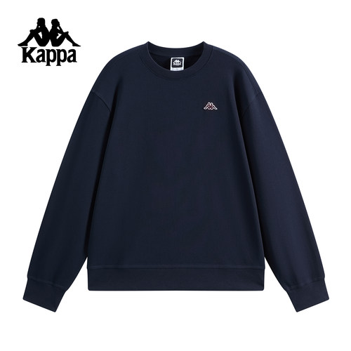 Kappa卡帕男装2025舒适纯棉圆领针织套头衫K0F72WT20