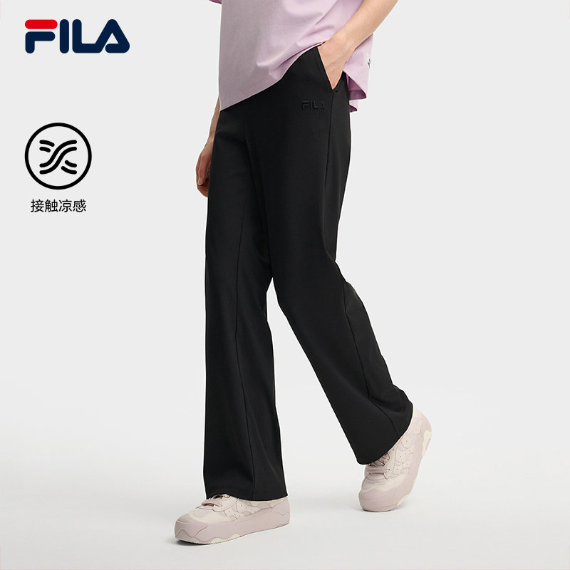 FILA 斐乐女士针织长裤2025秋季新款凉感直口裤F11W538604F