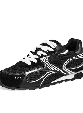 ASH女鞋2025秋季欣款KABUKI黑色德训鞋女平底柏搭透气休闲鞋潮鞋