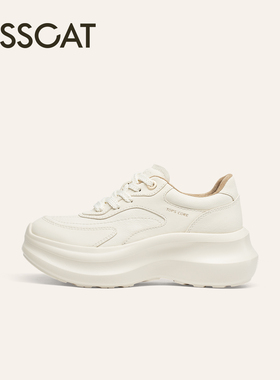 KISSCAT接吻猫[小泡弹]厚26春新小白鞋增高休闲老爹鞋女K76173A-5