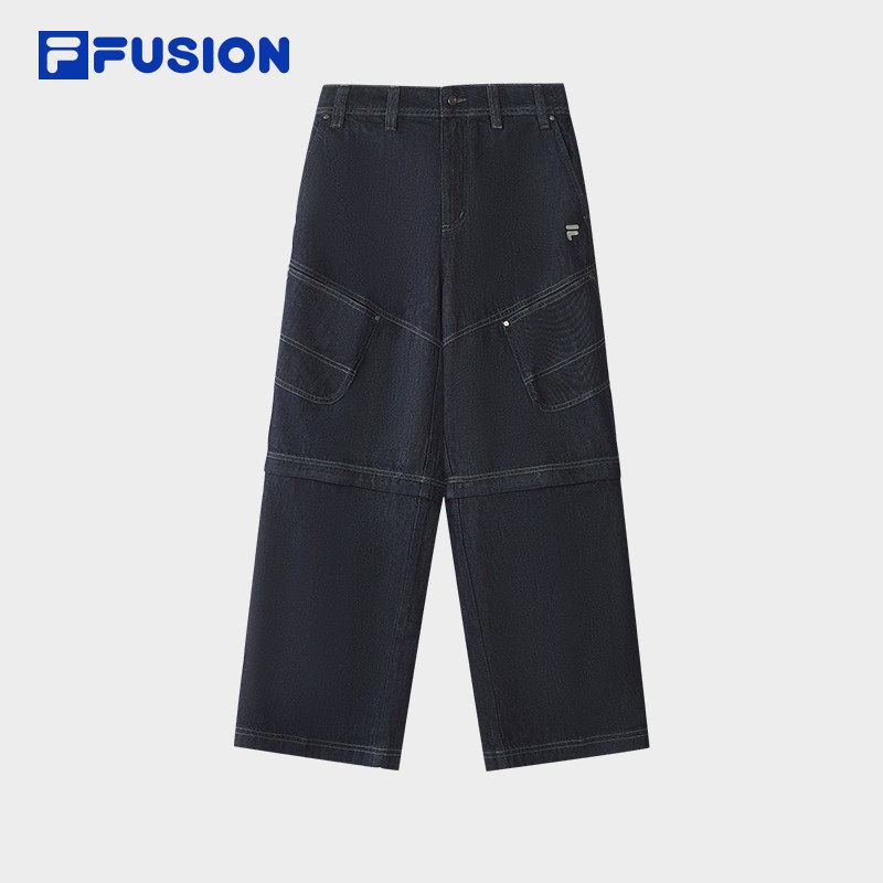 FILA FUSION斐乐潮牌牛仔裤男子2026夏新款休闲裤子T11M622801F