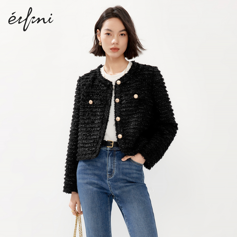 伊芙丽流苏设计小香风短外套1F1910751-2