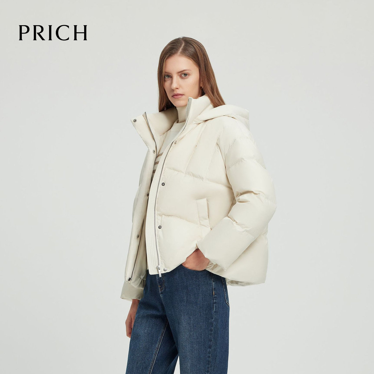 【三防+匈牙利鸭绒】PRICH羽绒服女轻量2025冬季新款PRJDF4T33M