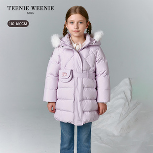 TeenieWeenie Kids小熊童装25年冬女童中长款羽绒服TKJD254T55K