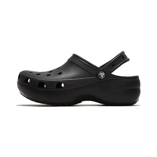 CROCS夏季经典云朵克骆格厚底凉拖鞋黑色洞洞鞋沙滩鞋206750