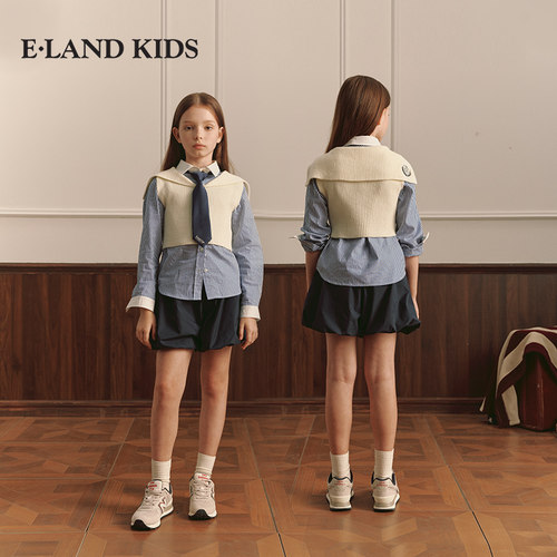 eland kids童装女童针织背心EKVKE4T27D