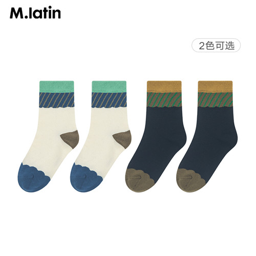 【商场同款】马拉丁儿童袜子25冬装新款男童大童精梳棉中筒袜
