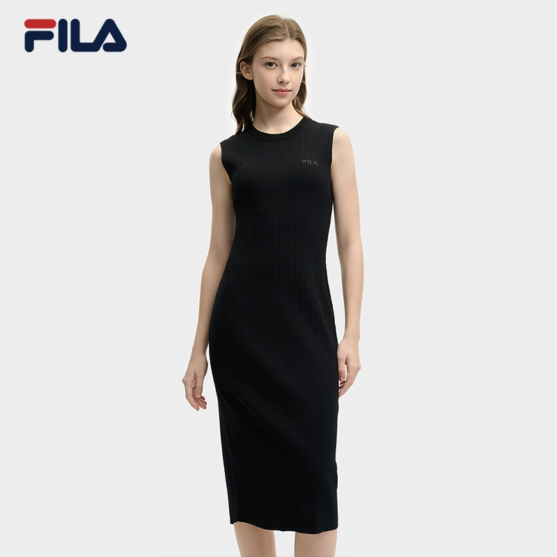 FILA 斐乐官方连衣裙2025年夏季新品背心裙打底裙子F51W528302F