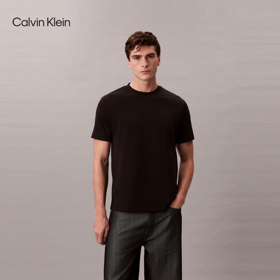 CK Jeans25早秋新男士纯棉双面针织纯色短袖T恤4LD201G