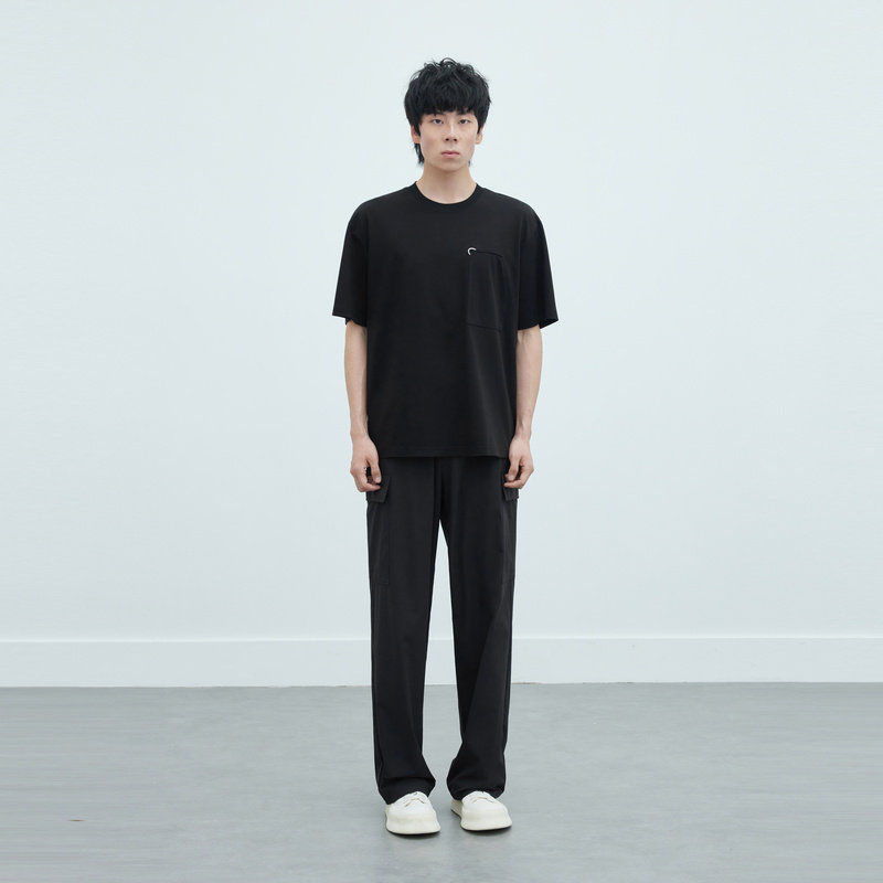 MM麦檬男装春圆领短袖抽绳短袖T恤9F3100161图片