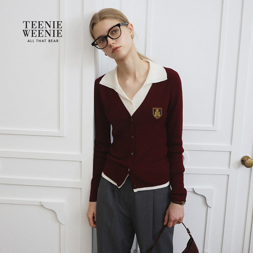 TeenieWeenie小熊女 翻领开衫