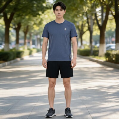 LOUIS ROYER男士休闲速干圆领短袖T恤M611625-010
