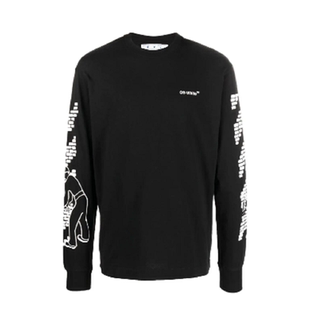 Logo印花圆领打打底 卫衣 OMAB064F22JER0051001 WHITE男士 OFF