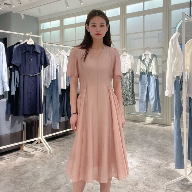 伊芙丽 女士收腰气质简约连衣裙1E4291311