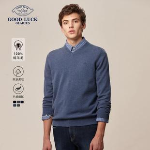 LR13502 德鲨V领针织毛羊毛衫 GOODLUCK GLADIUS