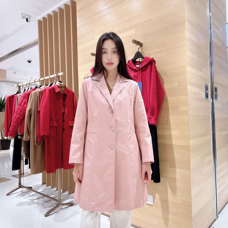 菲姿 女士排扣简约时尚风衣F3A606