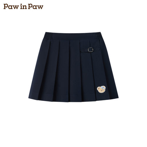 【商场同款】PawinPaw卡通小熊童装26年秋款女童百褶裙PCWHG3821M