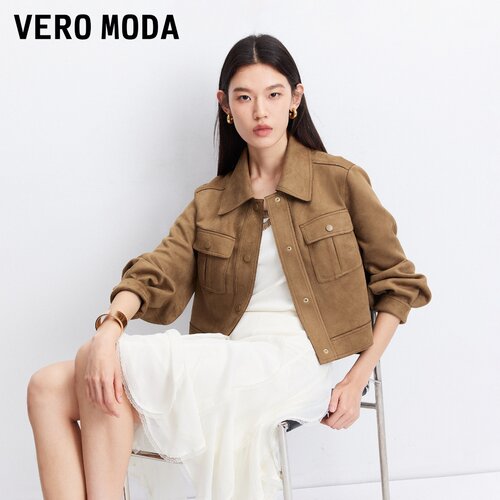 Vero Moda夹克女2026秋季新款翻领短款直筒简约外套326317008