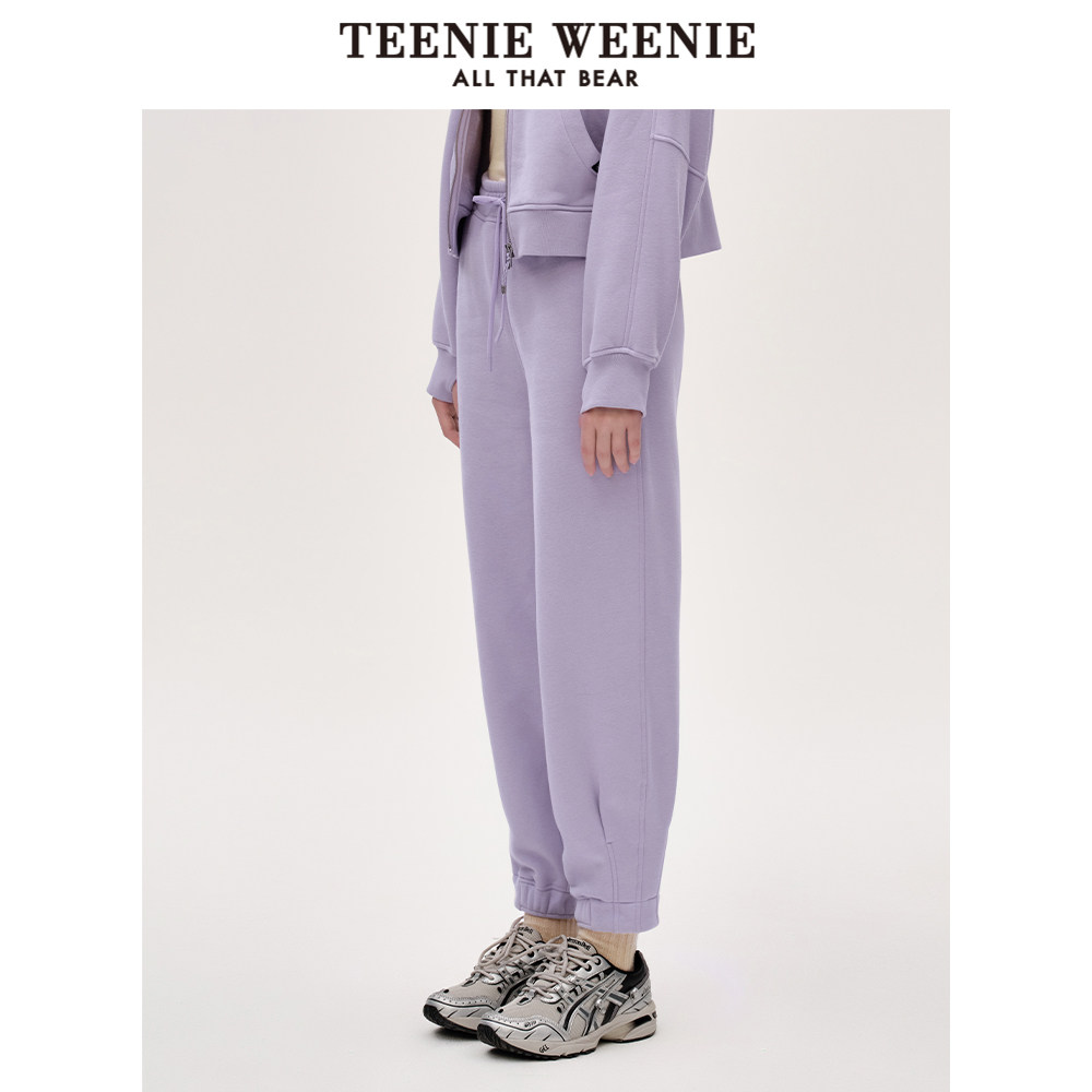 TeenieWeenie小熊2024年秋季新款索罗娜抓绒束脚卫裤休闲裤防风裤