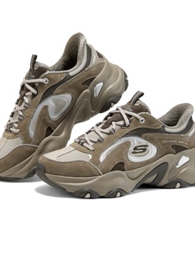 SKECHERS斯凯奇DLITES系列时尚绑带运动鞋150527-DKBR深棕色女