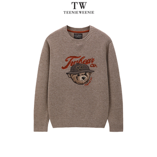 Teenie Weenie225冬脸熊提花圆领毛衣TNKW254T05K