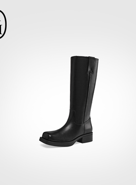 ASH女鞋YORK中跟高筒靴女粗跟方头套筒靴时装靴AP303L12034