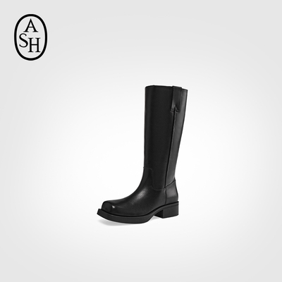 ASH女鞋YORK中跟高筒靴女粗跟方头套筒靴时装靴AP303L12034