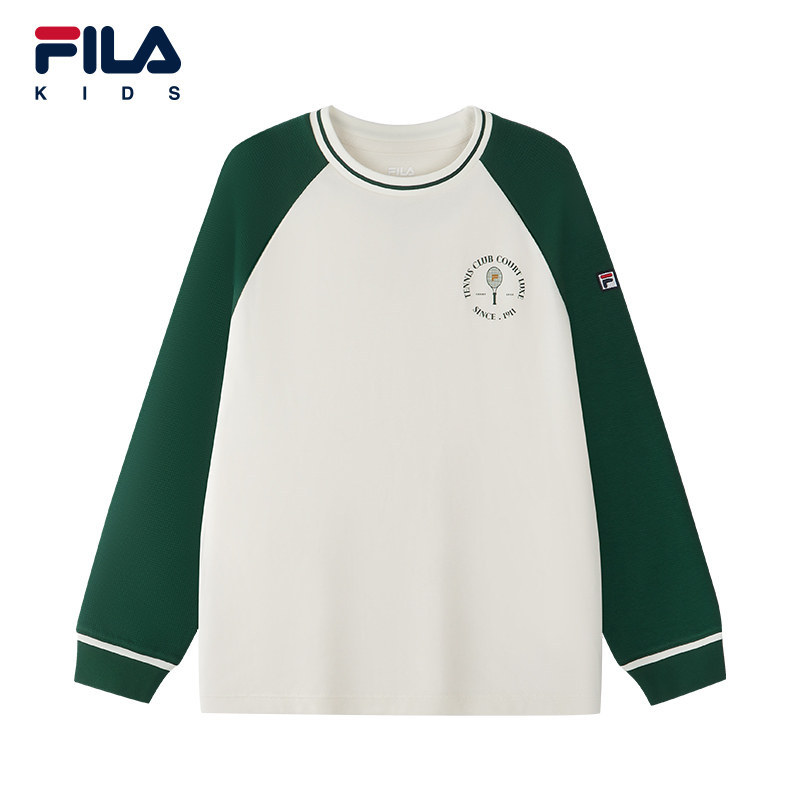 FILA KIDS斐乐童装男大童长袖T恤26秋季新款儿童上衣K12B633210