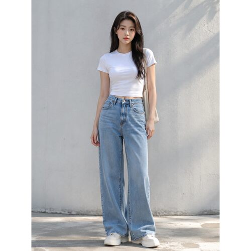 Levi’s李维斯春秋女士宽松阔腿牛仔裤0073B-0002