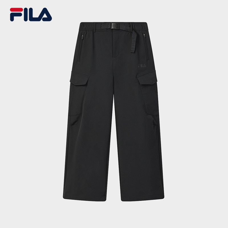 易烊千玺同款FILA 斐乐官方男士长裤2025冬季工装裤F11M549804F