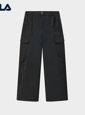 易烊千玺同款FILA 斐乐官方男士长裤2025冬季工装裤F11M549804F