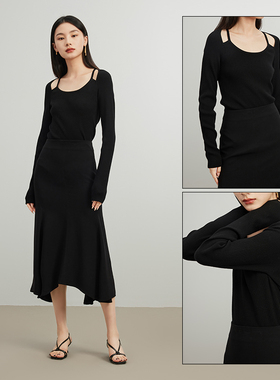 TKY SHOP女士时尚设计感线套衫10G1HF03N026