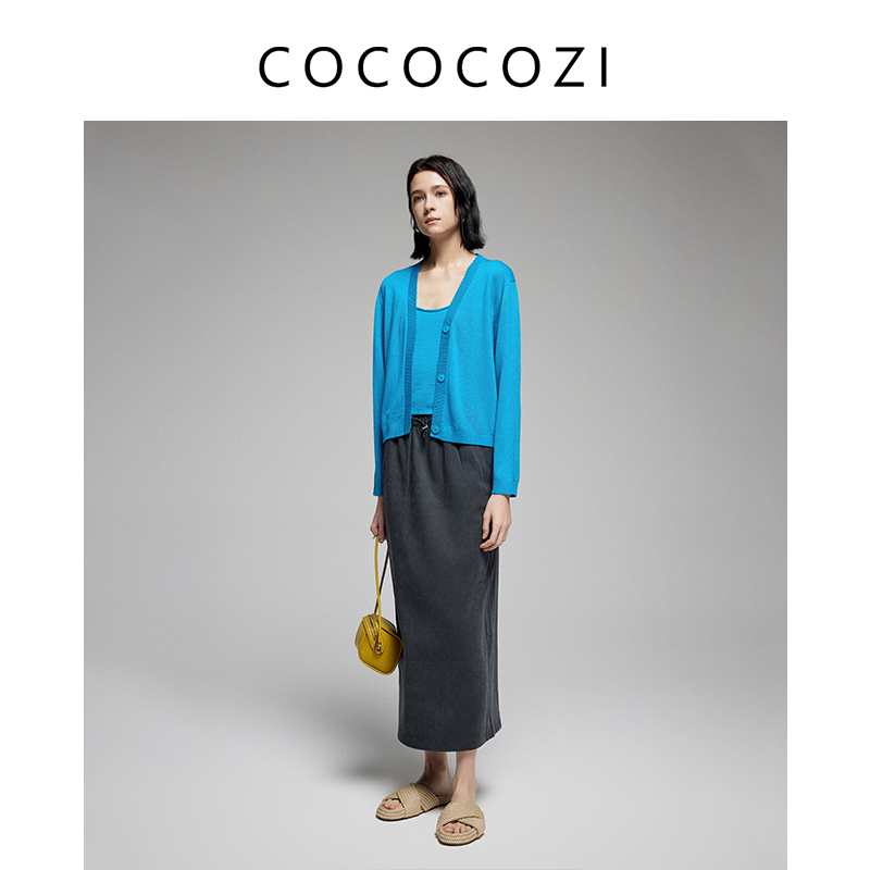 COCOCOZI春季上新通勤居家感女士开衫241CO057M