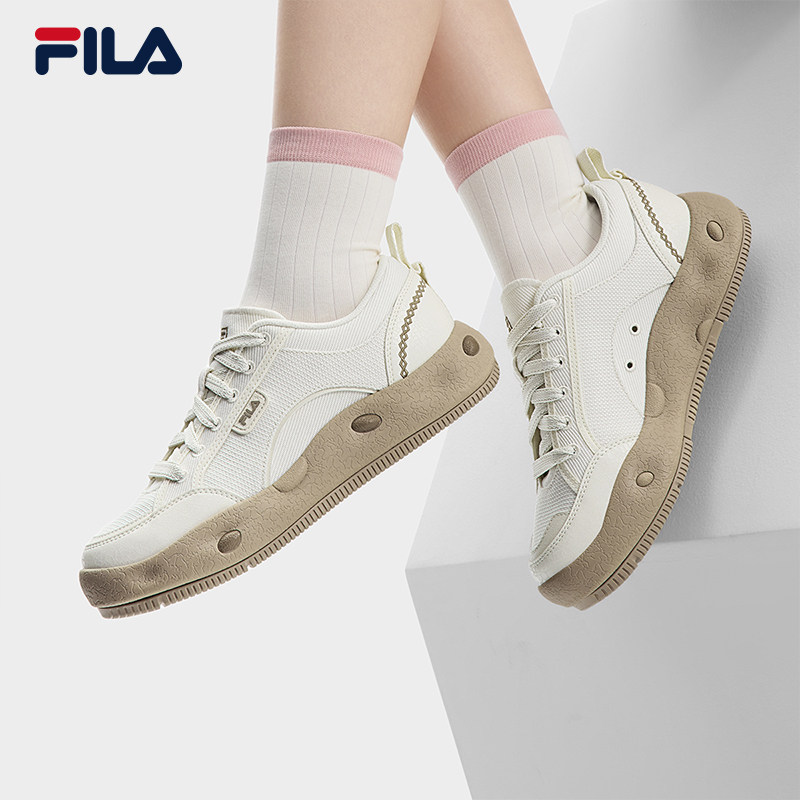 FILA 斐乐女鞋COOKIES复古帆布鞋夏曲奇鞋时尚休闲鞋F12W522301F