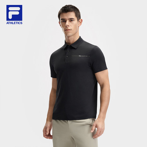 FILA 斐乐男士短袖POLO衫2025夏运动健身基础针织上衣A11M521104F