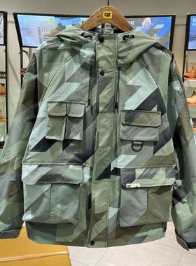 CAT 男士迷彩连帽户外连帽外套CM1JAT17021