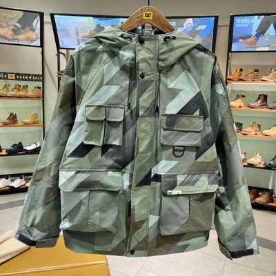 CAT 男士迷彩连帽户外连帽外套CM1JAT17021