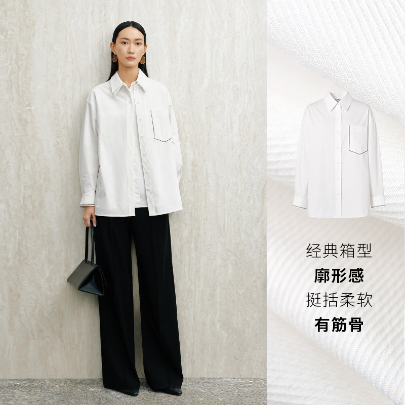 麦檬MM麦檬春设计感衬衫上衣女5E2120741图片