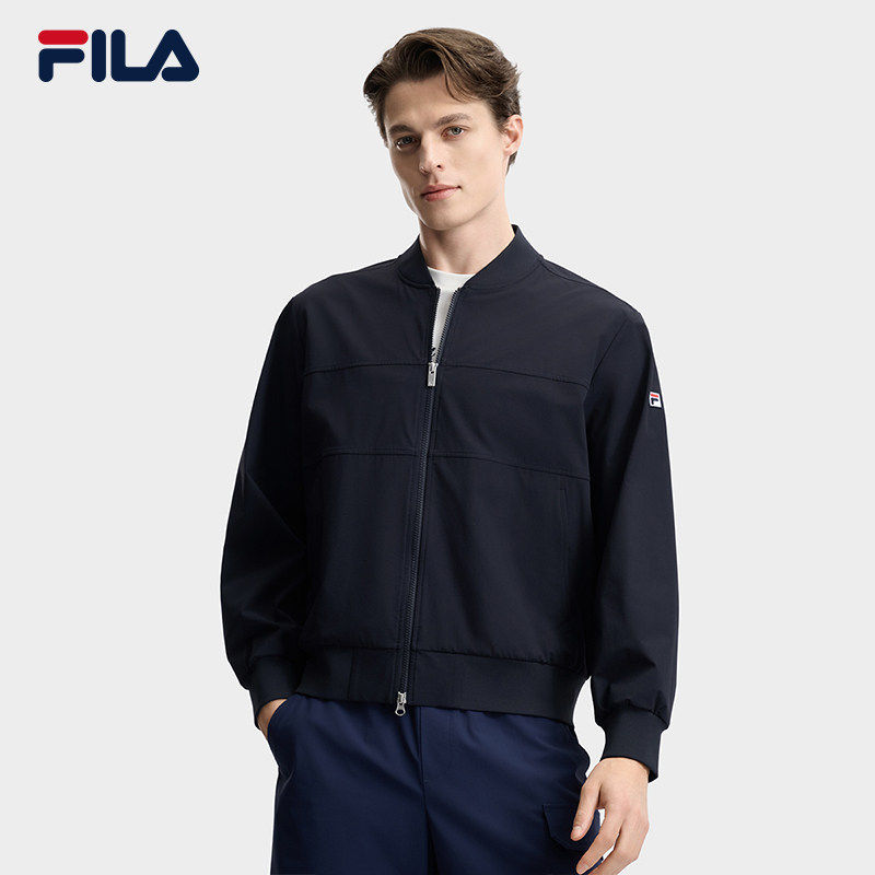 FILA斐乐官方男外套2026夏新款行政教练夹克简约上衣F11M628711F