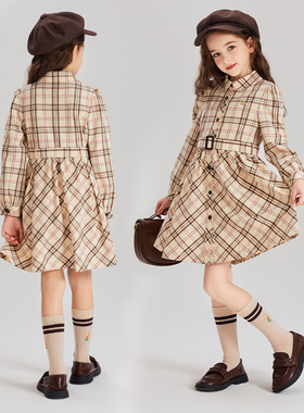 pawinpaw卡通小熊女童时尚休闲连衣裙PCOWE1222M