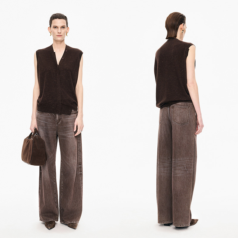 JNBY/江南布衣牛仔裤棉质宽松阔腿5P8E13410