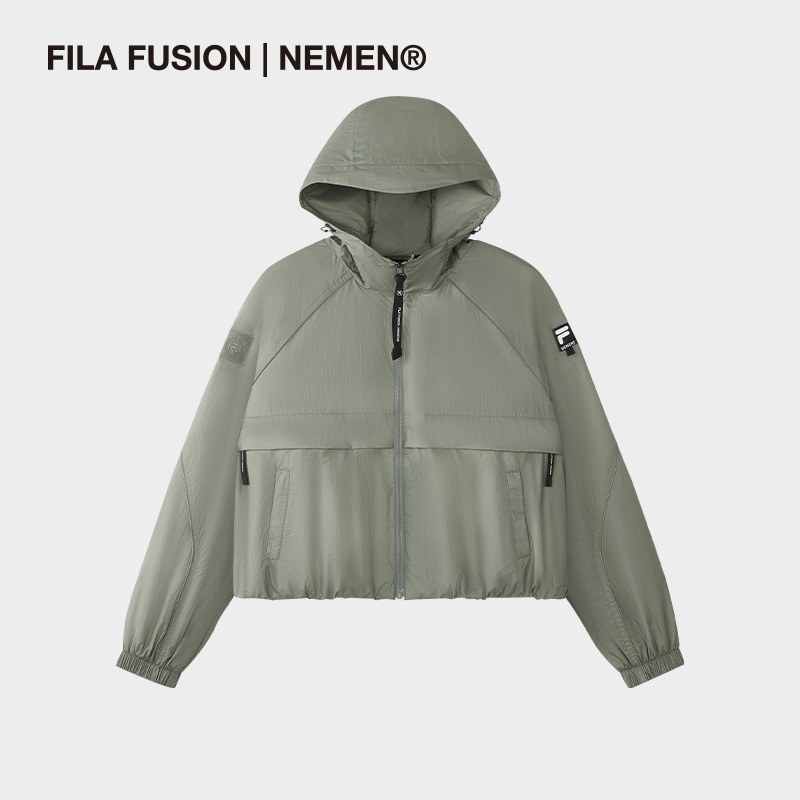 【田曦薇同款】FILA FUSION丨NEMEN斐乐女装连帽衣T11W639702F
