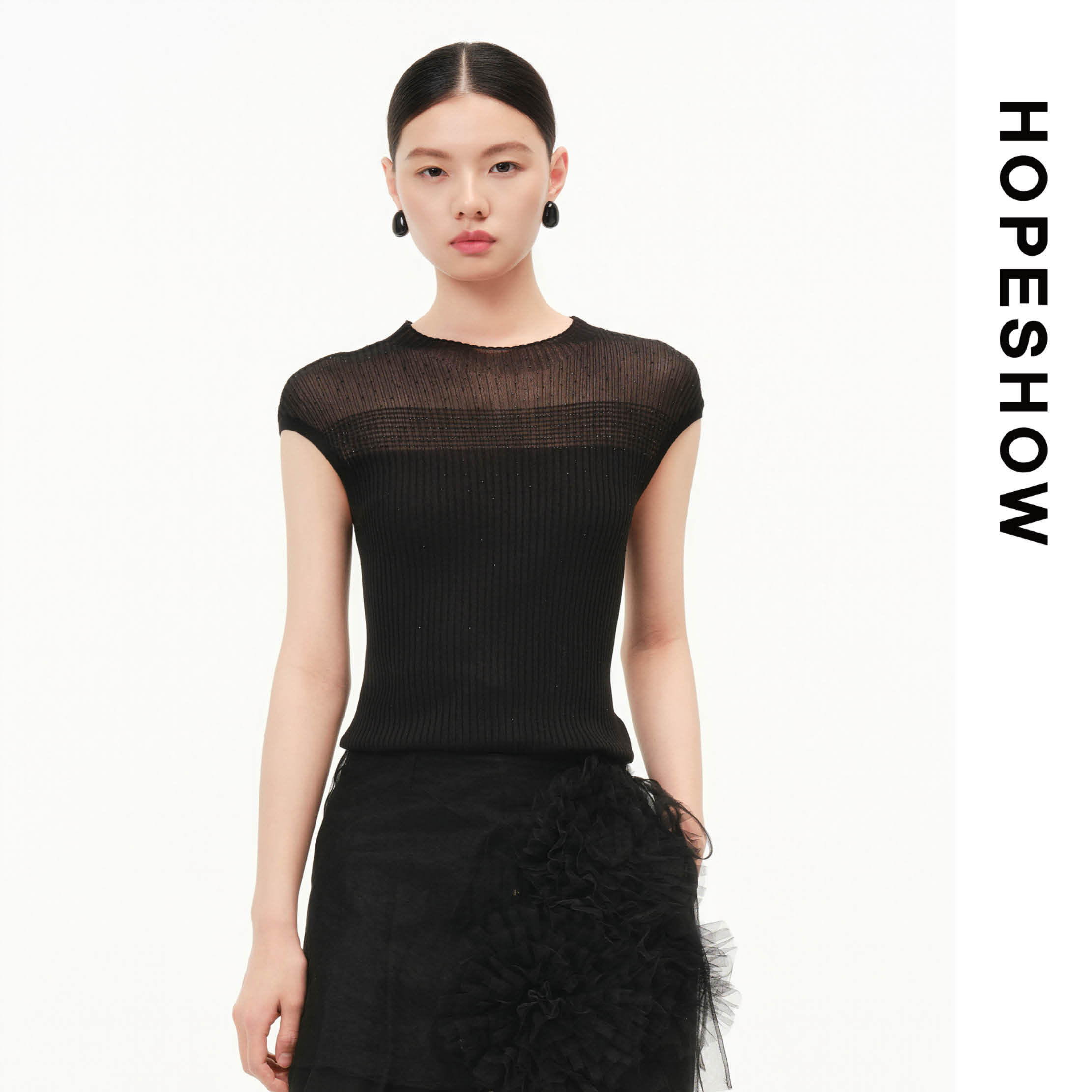 HOPESHOW红袖针织衫89326140101